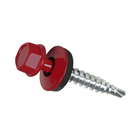 Саморез кровельный DAXMER 4,8х29 мм RAL 3005 (винно-красный). 250 шт. РФ.