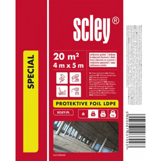 Плёнка укрывочная Scley Special. Польша. Толщина 30мкм. Размер 4м х 5м.