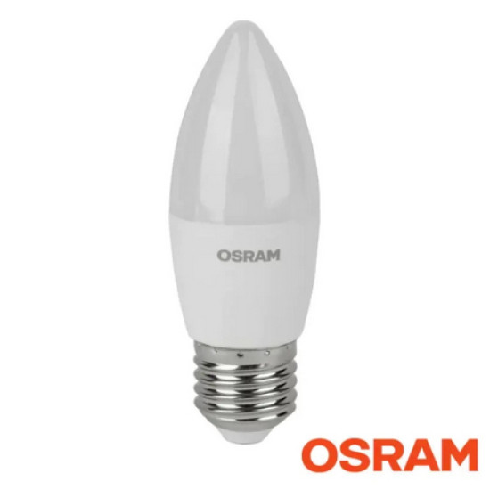 Лампа светодиодная Свеча OSRAM 10Вт Е27 4000К. Нейтральный белый свет. РФ.