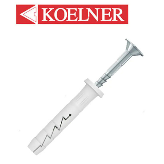 Дюбель 6*40 KOELNER FX-06C040. Нахлест. Пачка 100 шт. Польша.