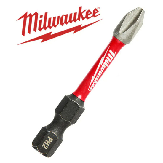 Бита для шуруповерта Shockwave Impact Duty PH2 50 мм. 10 шт. Milwaukee. Китай. Бита для шуруповерта Shockwave Impact Duty PH2 50 мм. 10 шт. Milwaukee. Китай.