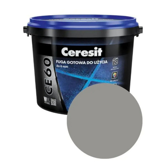 Фуга Ceresit CE 60 готовая к применению. Антрацит (13). 2 кг. Польша.