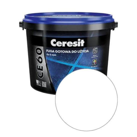 Фуга Ceresit CE 60 готовая к применению. Белая (01). 2 кг. Польша.
