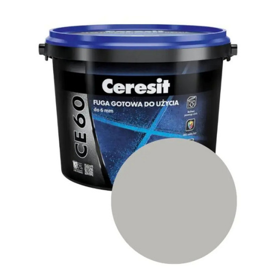 Фуга Ceresit CE 60 готовая к применению. Серая (07). 2 кг. Польша.