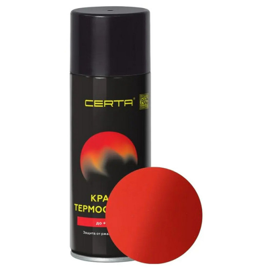 Эмаль аэрозольная термостойкая Certa Premium. Ярко-красный. RAL 3020. 520 мл. РФ. Эмаль аэрозольная термостойкая Certa Premium. Ярко-красный. RAL 3020. 520 мл. РФ.