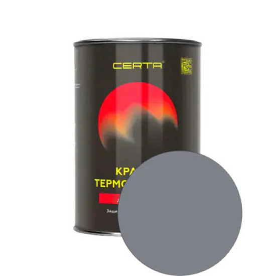 Эмаль термостойкая Certa Premium. Серебристая. RAL9006. 0,8 кг. РФ.