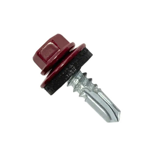 Саморез кровельный DAXMER 5,5х19 мм RAL 3005 (винно-красный). 250 шт. РФ.