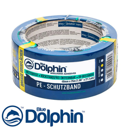 Лента малярная ПВХ голубая Blue Dolphin 25м х 48мм. Польша.