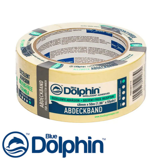 Лента малярная Blue Dolphin. Ширина 48 мм. Длина 50 м. Польша.
