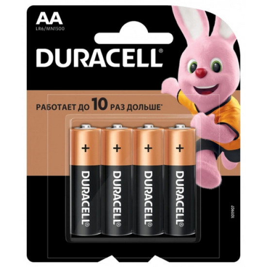 Батарейки DURACELL АА LR6/MN1500 4BP CN 4 шт. Китай.