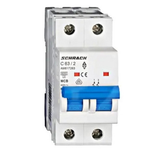 Автоматический выключатель SCHRACK AM 6kA 2P 63А тип С. Австрия.