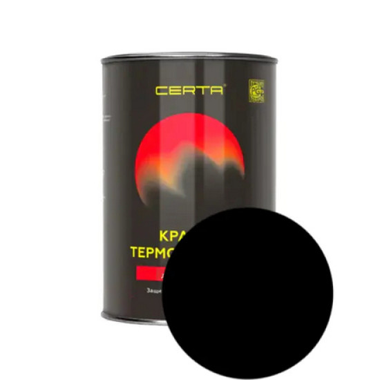 Эмаль термостойкая Certa Premium. Черная (RAL9004). 0,8 кг. РФ.