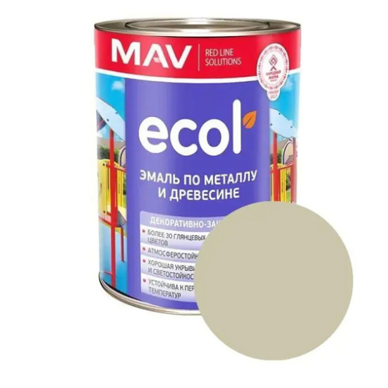 Эмаль Ecol ПФ-115 MAV. Бежевая. 1 л. РБ.