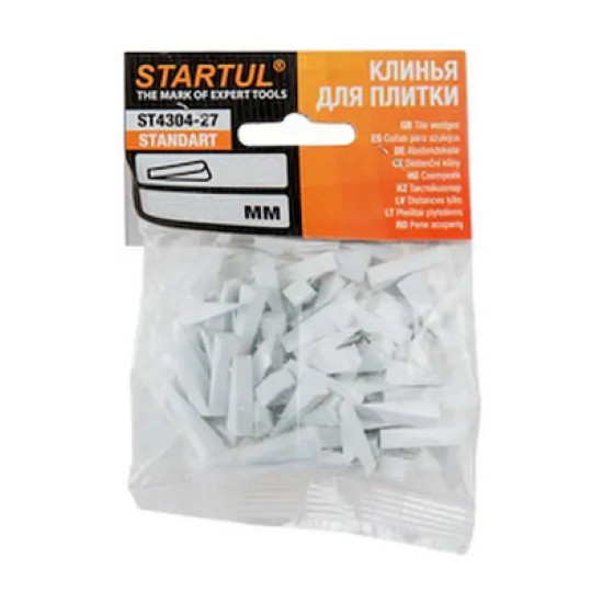 Клинья для плитки STARTUL 32х8х9 мм. Пачка 50 штук. РФ.