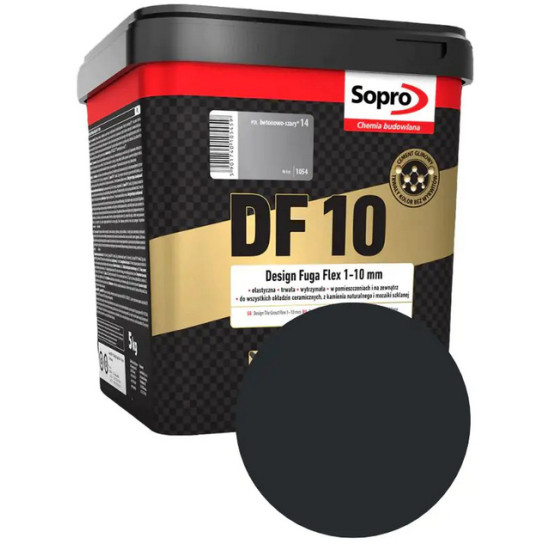 Фуга Sopro DF 10 №1061(90). Чёрная. 5 кг. Польша.