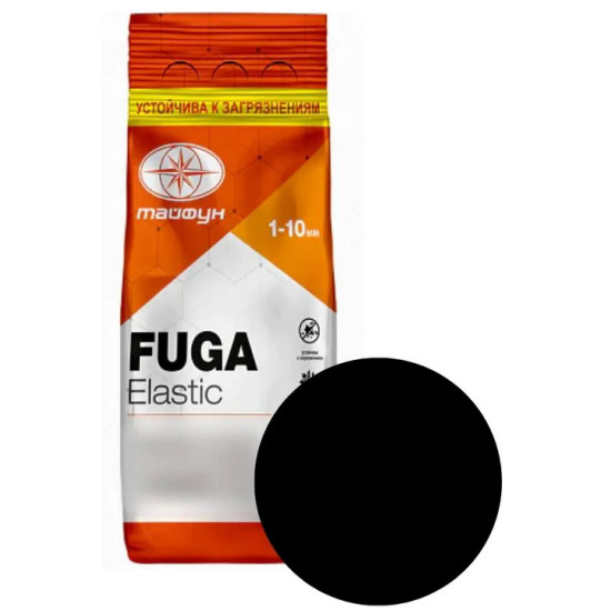 Фуга Тайфун Elastic. №204 Черный. 2 кг. РБ.
