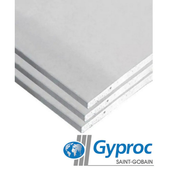 Гипсокартон Gyproc Оптима обычный 12,5х1200х3000 мм. РФ.
