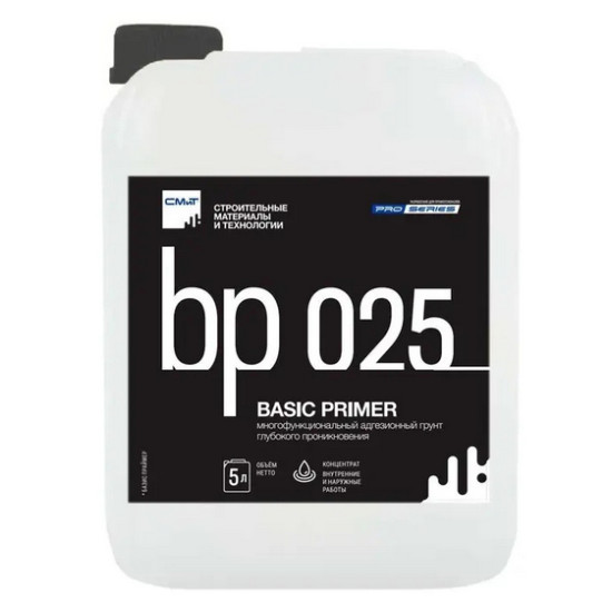 Грунт адгезионный Basic Primer 025 5 л. РФ. Концентрат 1:5.