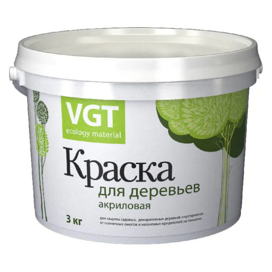 Краска для деревьев VGT акриловая ВД-АК-1180. 3 кг. РФ. Краска для деревьев VGT акриловая ВД-АК-1180. 3 кг. РФ.