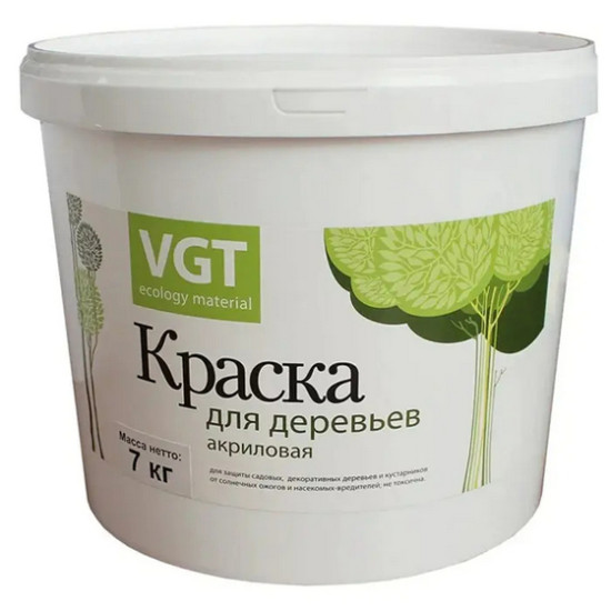 Краска для деревьев VGT акриловая ВД-АК-1180. 7 кг. РФ. Краска для деревьев VGT акриловая ВД-АК-1180. 7 кг. РФ.
