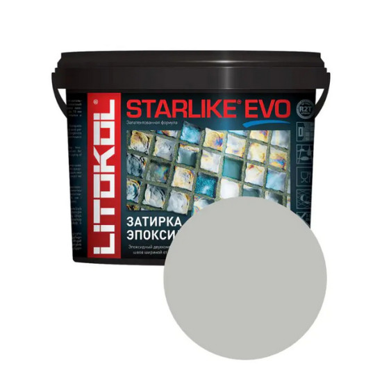 Эпоксидная фуга Litokol Starlike EVO S.105 Bianco Titano. 1 кг. РФ.