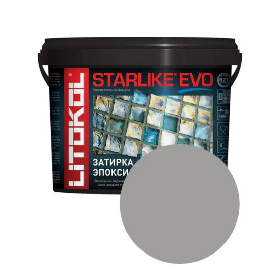 Эпоксидная фуга Litokol Starlike EVO S.110 Grigio Perla. 1 кг. РФ.