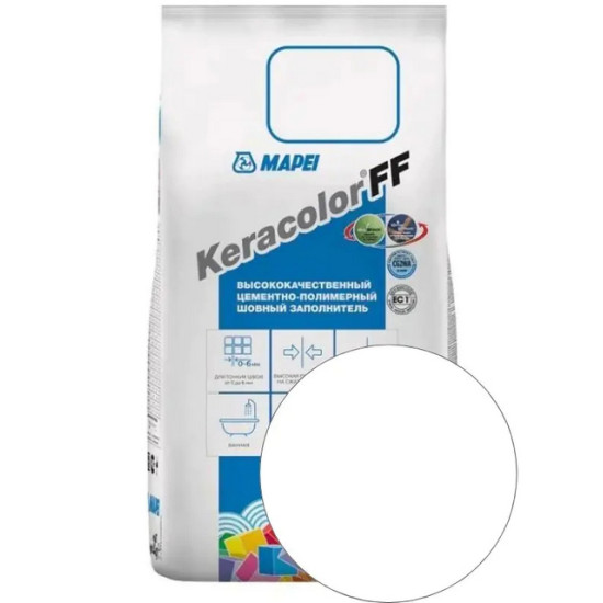 Фуга Mapei KERACOLOR FF № 100 (белый). 2кг. РФ.