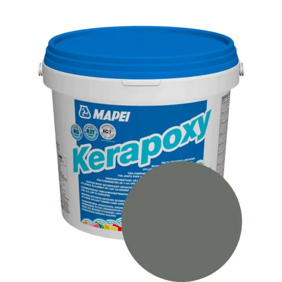 Эпоксидная фуга Mapei KERAPOXY 113 (темно-серый). 2 кг. Италия.