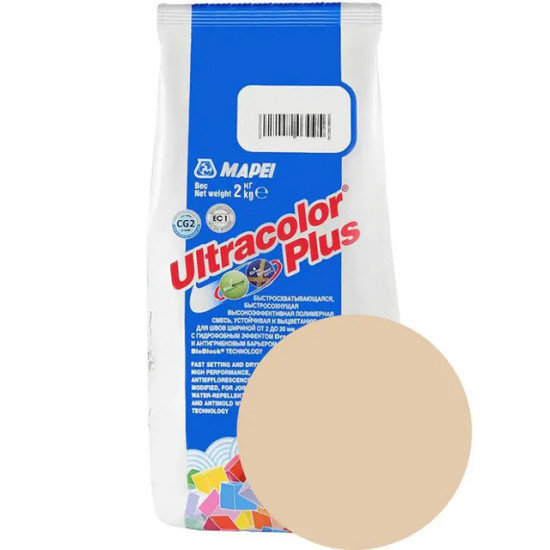 Фуга Mapei ULTRACOLOR PLUS №132 (бежевый). 2 кг. РФ.