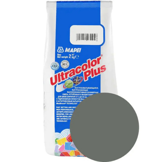 Фуга Mapei ULTRACOLOR PLUS №113 (темно-серый). 2 кг. РФ.