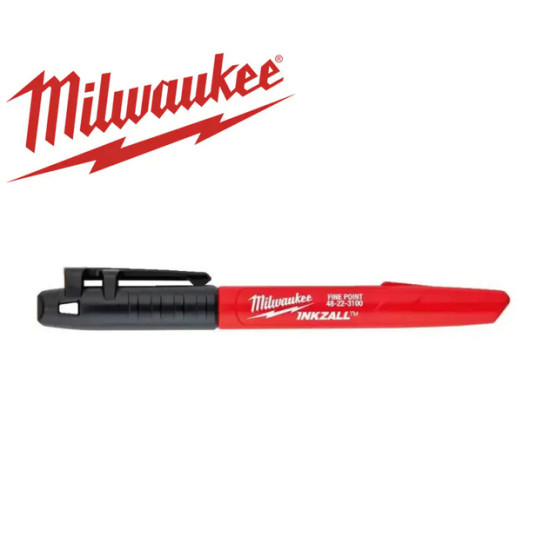 Маркер строительный тонкий Inkzall Milwaukee. Черный. Китай. Маркер строительный тонкий Inkzall Milwaukee. Черный. Китай.
