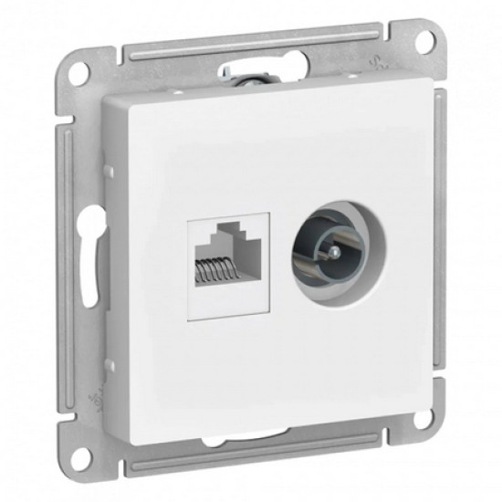 Розетка компьютерная и телевизионная Schneider Electric AtlasDesign ATN000189. РФ.