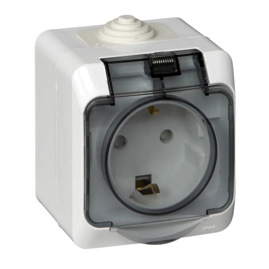 Розетка с/з и шторками Schneider Electric Этюд PA16-044B. РФ.