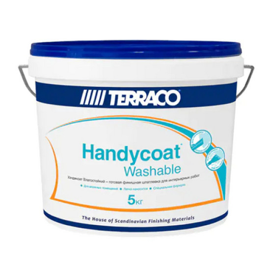 Шпатлевка Terraco Handycoat Washable. Влагостойкая. 5 кг. РФ.