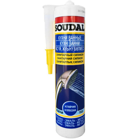 Силикон санитарный прозрачный Soudal. 280 мл. Бельгия. Силикон санитарный прозрачный Soudal. 280 мл. Бельгия.