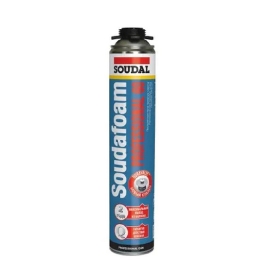 Монтажная пена Soudal Soudafoam Professional 60 под пистолет 750 мл. РФ.