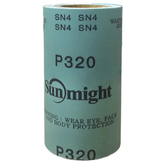 Наждачная бумага SunMight на пленке Р320. Ширина 115 мм. 5 м. Южная Корея.