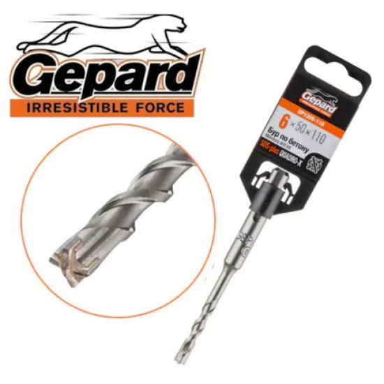 Сверло SDS-plus QUADRO-X Gepard 6х50х110 мм. Китай.