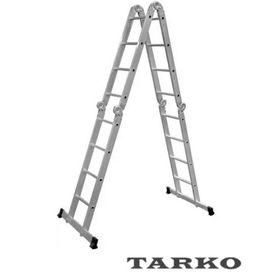 Лестница-трансформер TARKO 03404. 4x4 ступеней. 235см (473см). РБ.