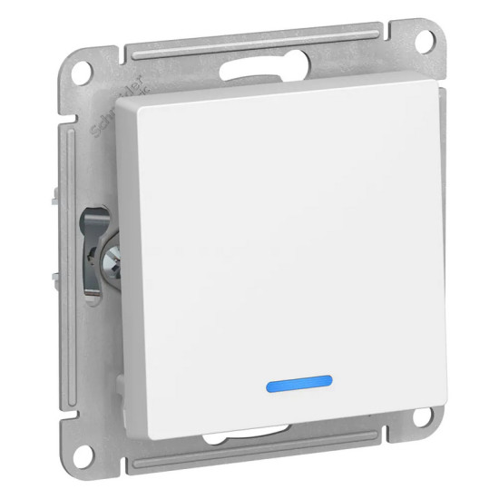 Выключатель одноклавишный с подсветкой Schneider Electric AtlasDesign ATN000113. РФ.