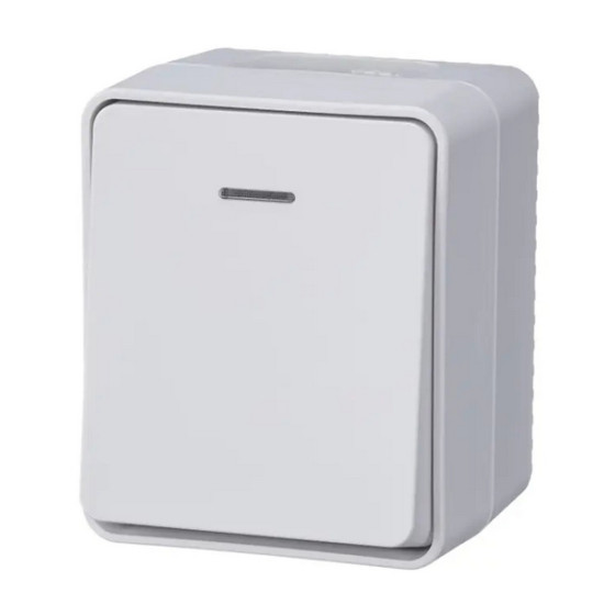 Выключатель одноклавишный с подсветкой Schneider Electric AtlasDesign ATN540113. IP54. РФ.